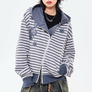 2010’s Striped Zip Up Hoodie