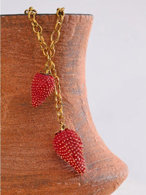 Coquette Strawberry Necklace