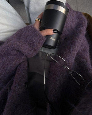 Grape Fuzzy Cardigan