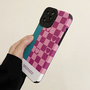 Heart Grid iPhone Case