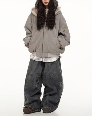 Cyber Angel Reversible Bomber Jacket