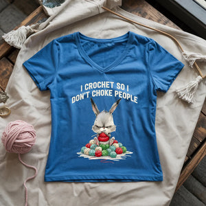 Crochet Not Choke Lady V-neck
