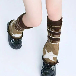 Star Striped Leg Warmers