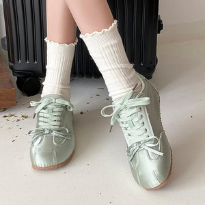 Balletcore Aesthetic Bow Sneakers