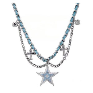 Blue Star Choker Necklace