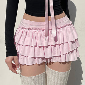 Coquette Ruffled Mini Skort