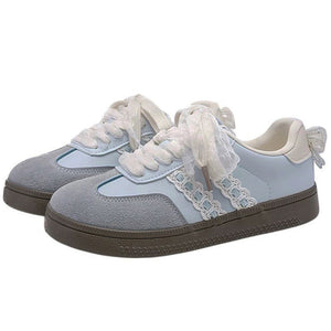 Coquette Aesthetic Lace Sneakers