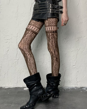 Fairy Grunge Aesthetic Lace Tights