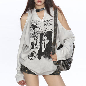 Outta Town Cut Out Graphic Sweatshirt