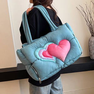Heart Puffer Handbag