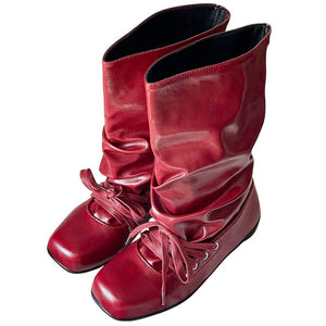 Rogue Doll Lace-Up Slouch Boots