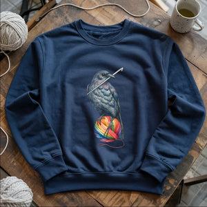 Crochet Crow Sweatshirt