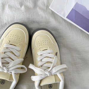 Pastel Yellow Aesthetic Sneakers