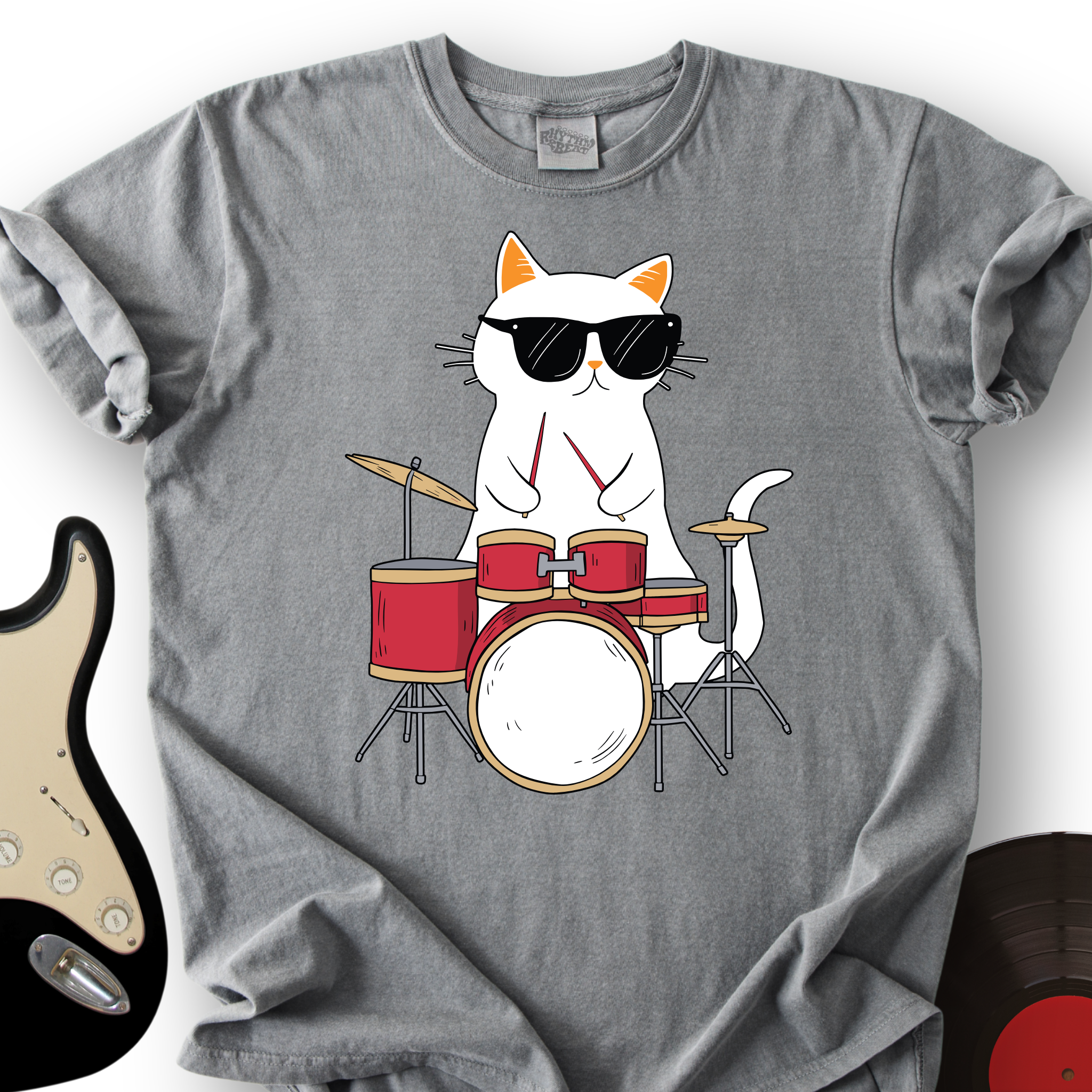 Drummer Cat T-Shirt