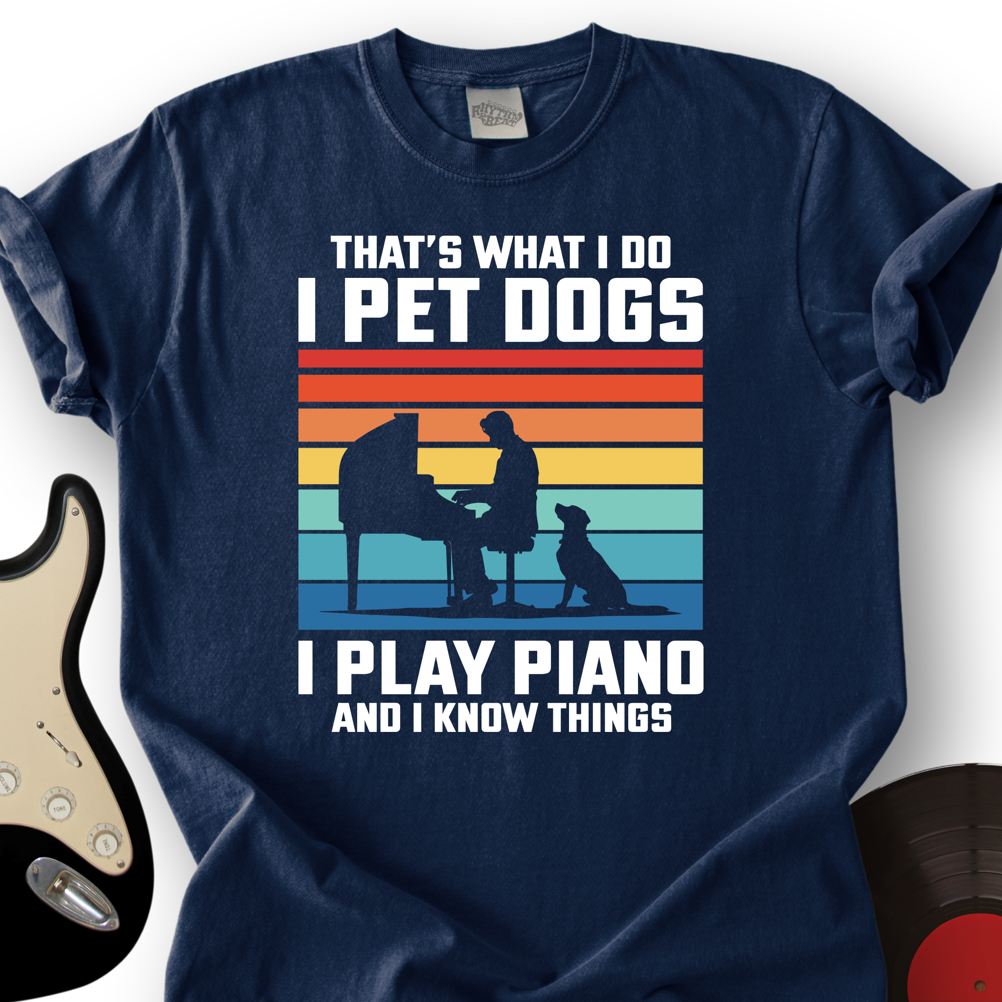 I Pet Dogs With Piano T-Shirt