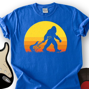 Bigfoot Dragging Guitar T-Shirt