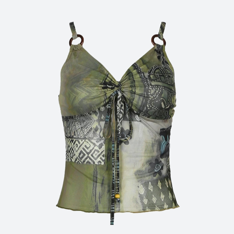 Bohemian Tie-Up Top