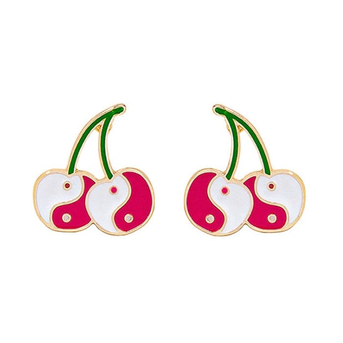 Cherry Yin Yang Earrings
