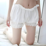 Coquette Lace Ruched Bloomer Shorts