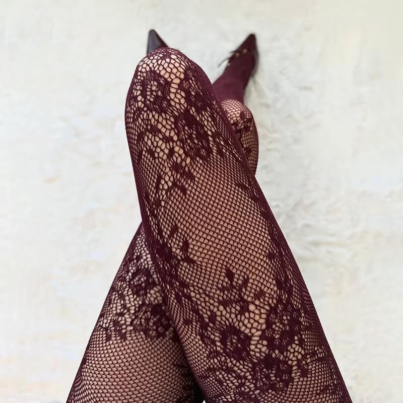Floral Lace Sheer Tights