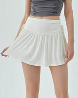 French Sun Tennis Skirt in White