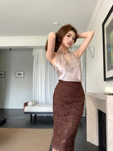 Lace Midi Skirt