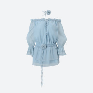 Off Shoulder Ruffled Mini Dress