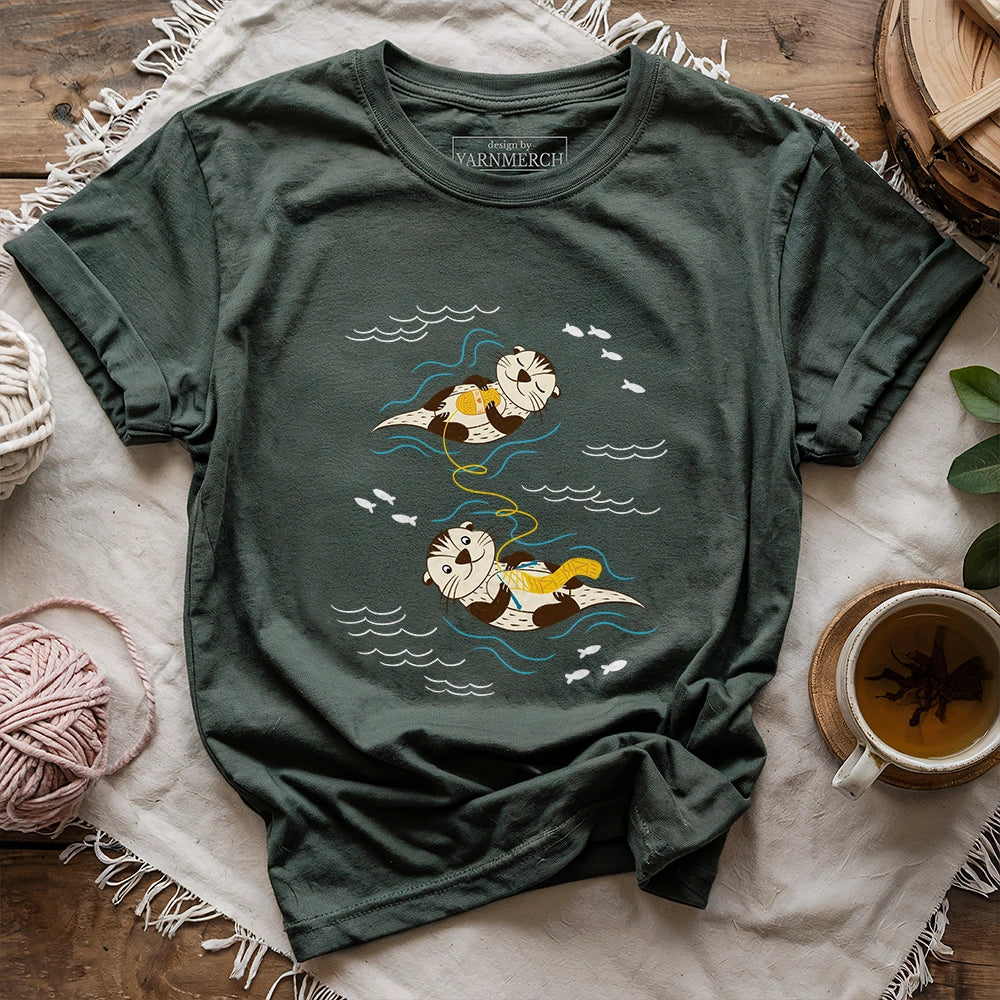 Otterly Knitting Away T-shirt
