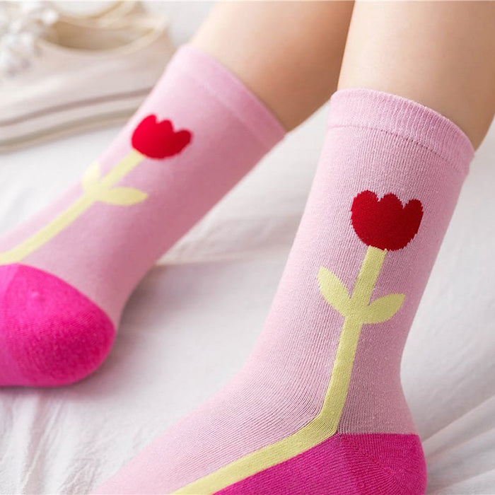 Pink Tulip Socks