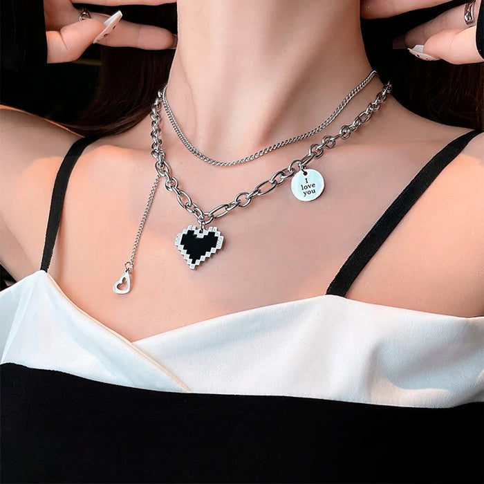Pixel Heart Necklace