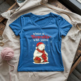 Bearable With Yarns Lady V-neck