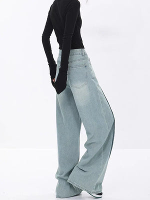 Seam Line Wide Leg Jeans