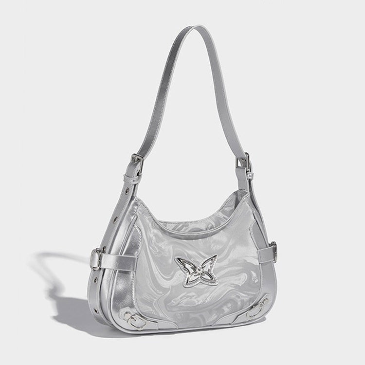 Silver Butterfly Shoulder Bag