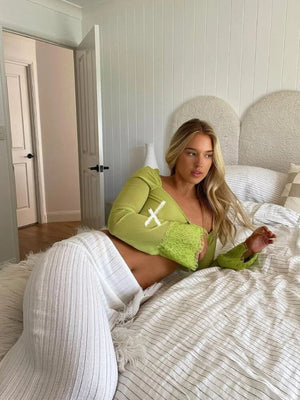 Soft Girl Ribbed Midi Skirt