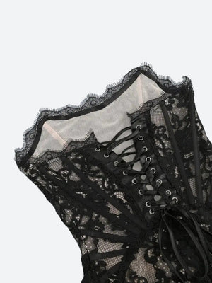 Strapless Lace Mini Dress