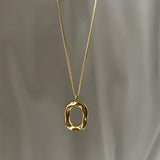 Wavy Ellipse Necklace