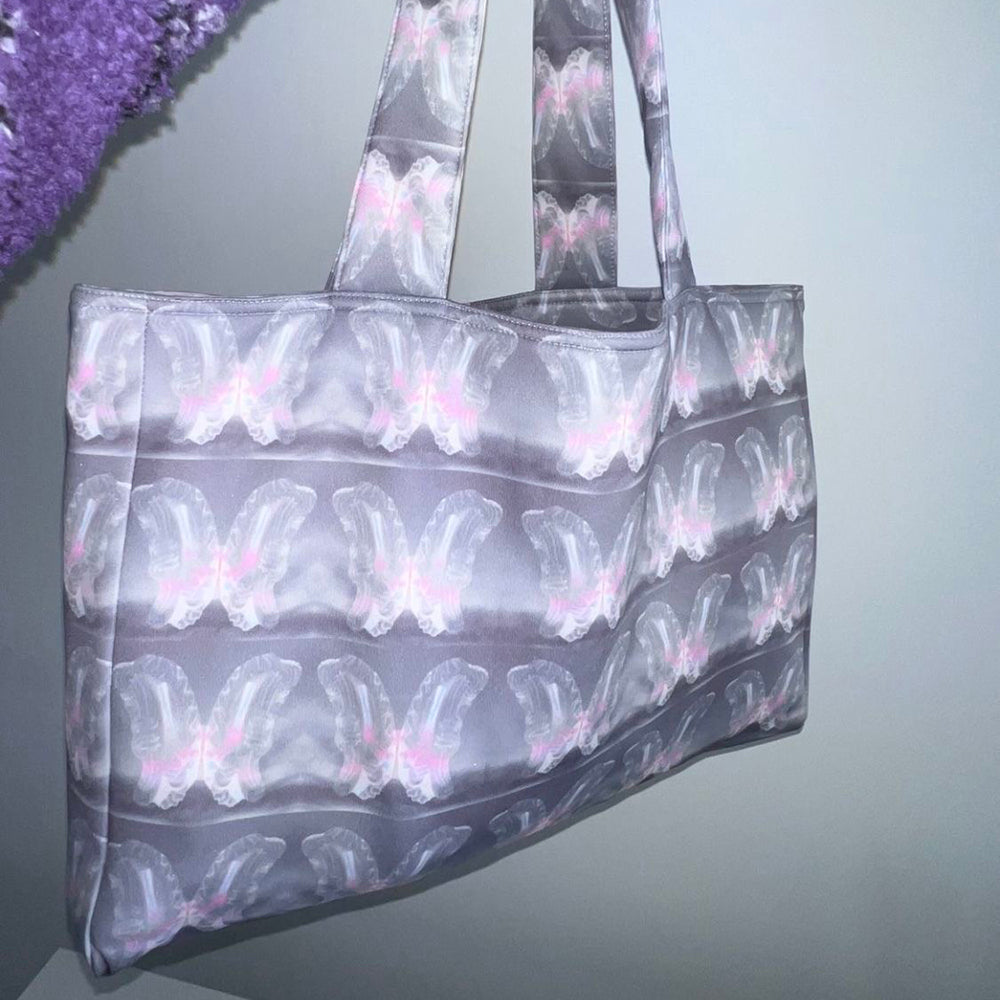 Aesthetic Butterfly Print Tote Bag