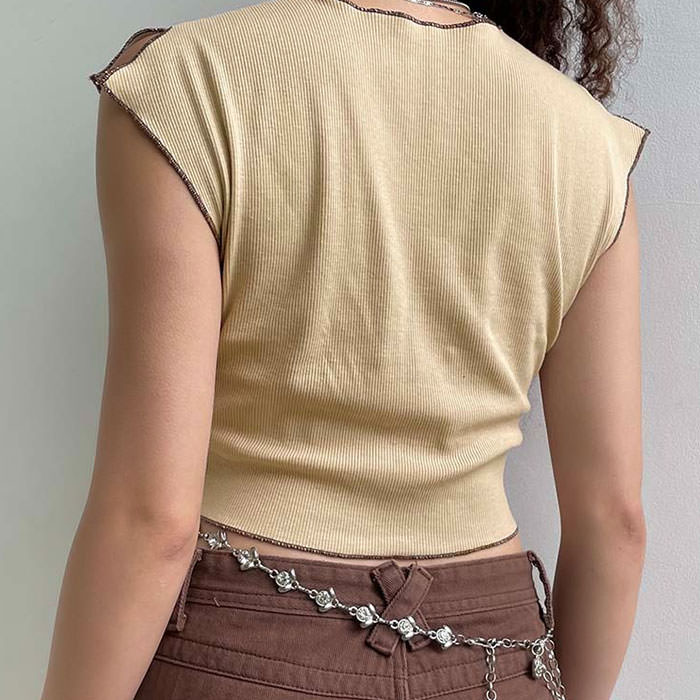 Miss Angel Ribbed Top