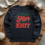 Fun It Is To Knit Long Sleeve T-shirt