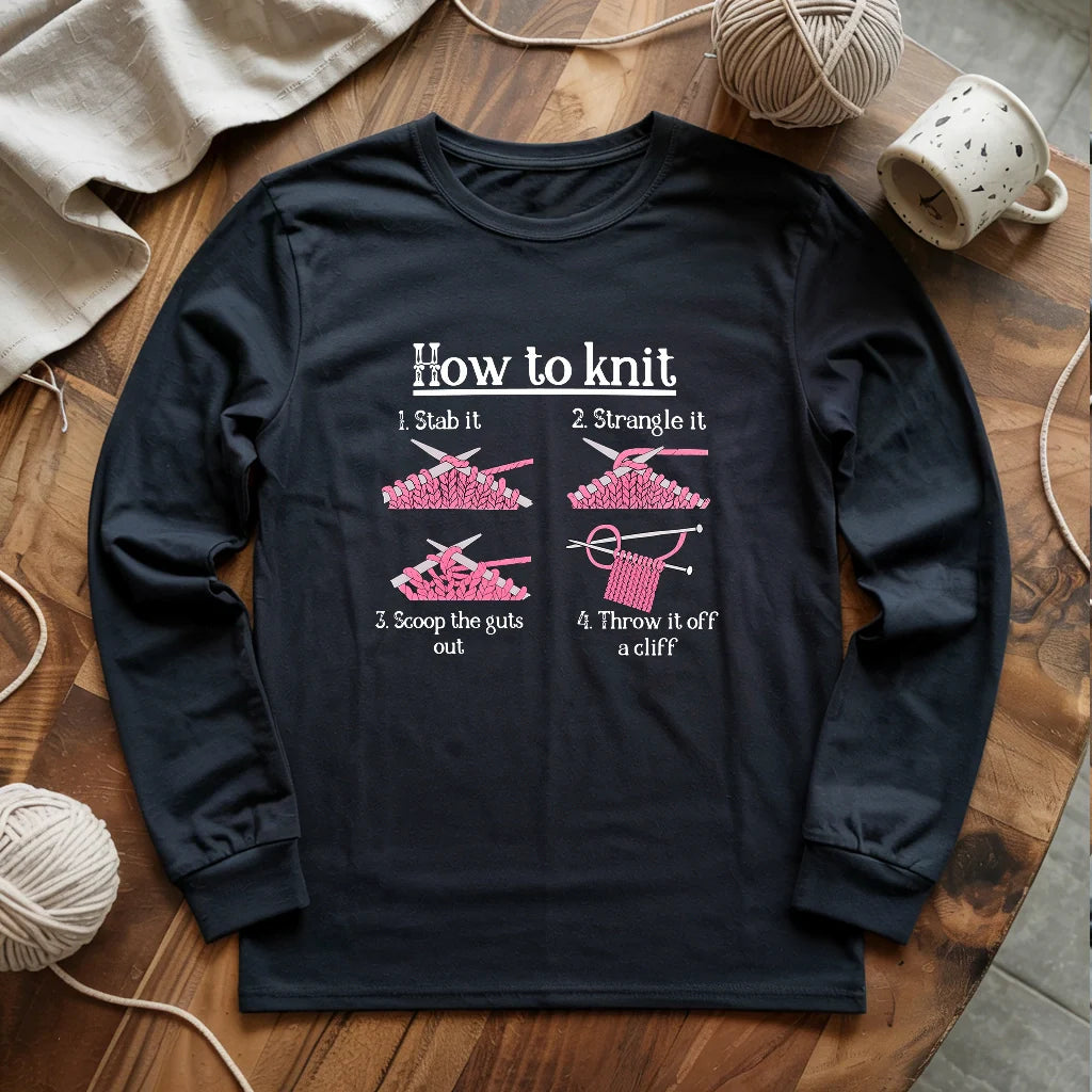 How To Knit Long Sleeve T-shirt