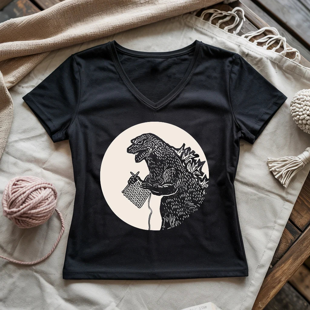 Knitzilla Lady V-neck