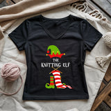The Knitting Elf Lady V-neck