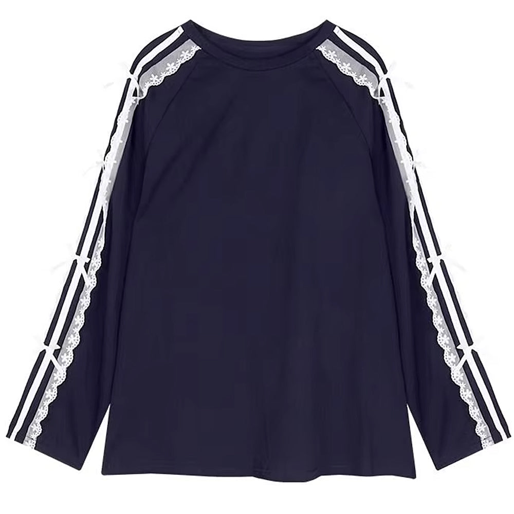 Blokette Side Stripe Lace Long Sleeve