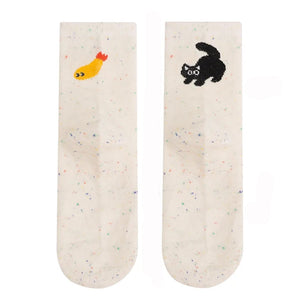 Cat & Shrimp Socks