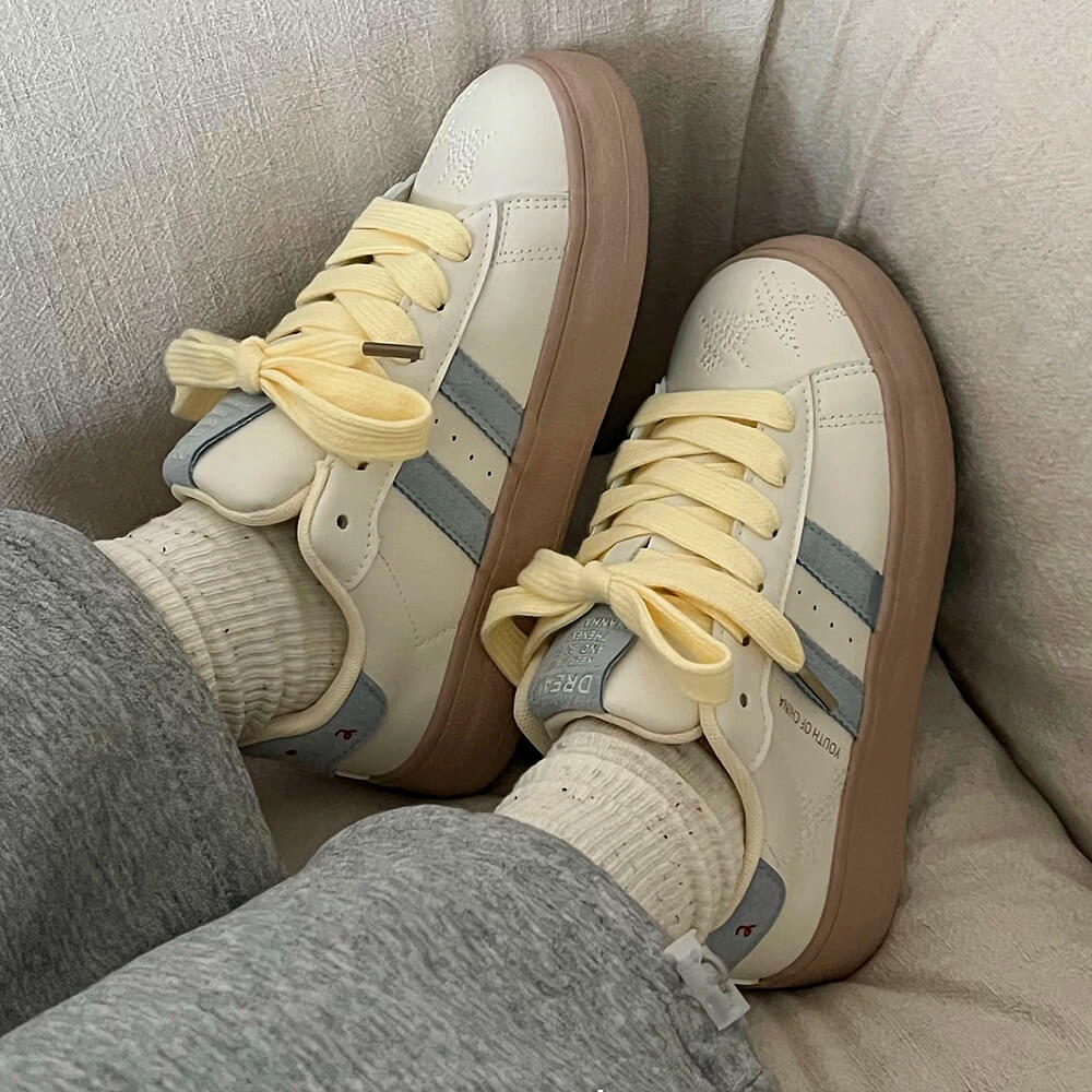 Cheese Print Aesthetic Sneakers