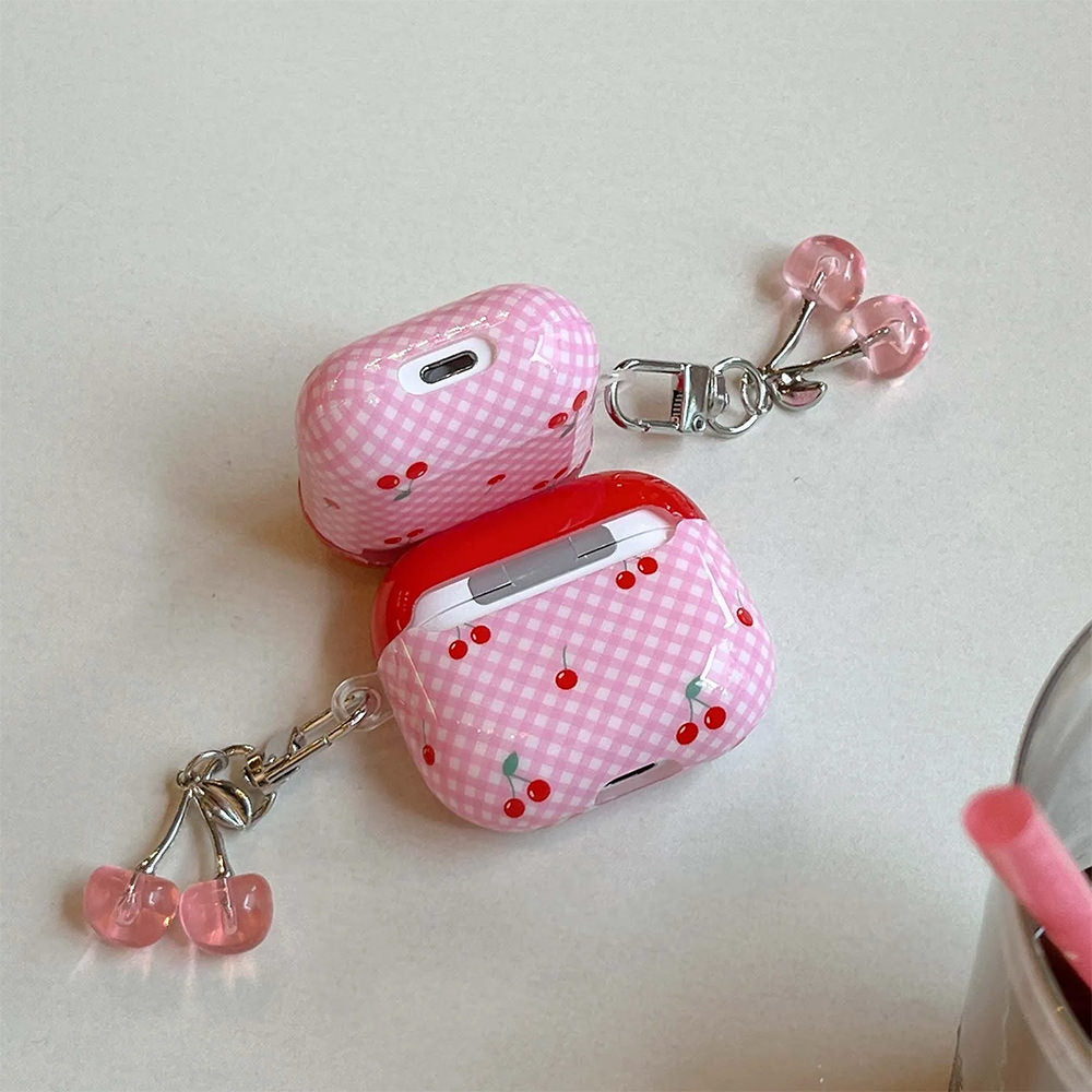 Cherry Checkered AirPods Case