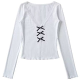 Coquette Aesthetic V-Neck Top