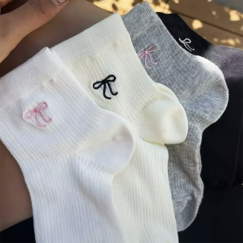Coquette Bow Print Socks
