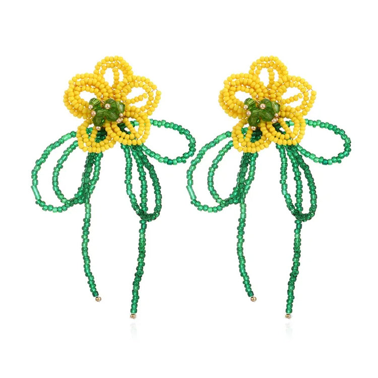 Cottagecore Flower Bead Earrings