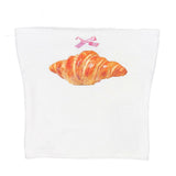 Croissant Print Tube Top